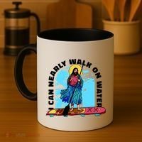 I Can Nearly Walk On Water Jesus Christ Coffee Mug thumb 4