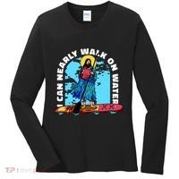 I Can Nearly Walk On Water Jesus Christ Women's Long Sleeve Shirt thumb 0