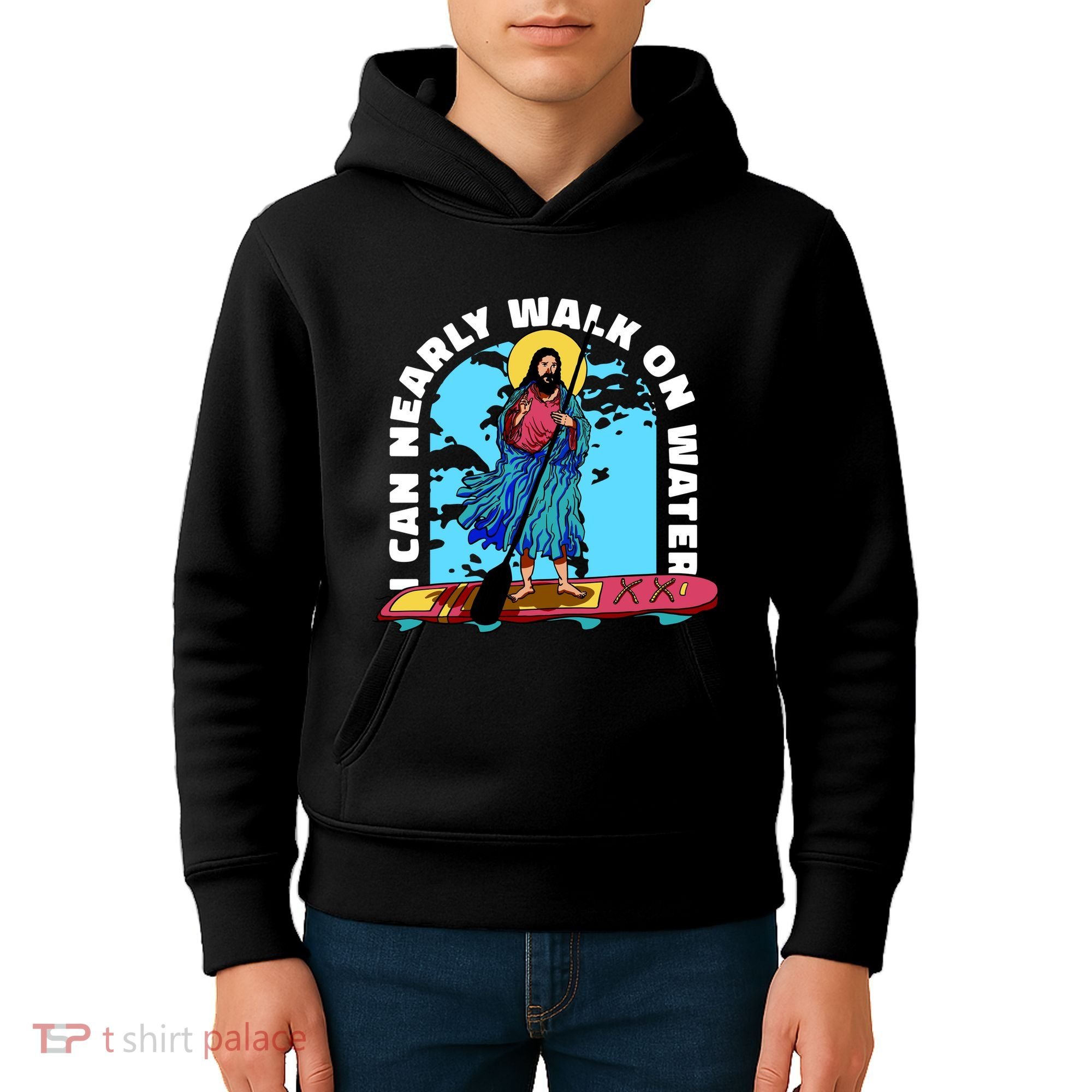 I Can Nearly Walk On Water Jesus Christ Kids Hoodie
