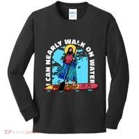 I Can Nearly Walk On Water Jesus Christ Kids Long Sleeve Shirt thumb 0