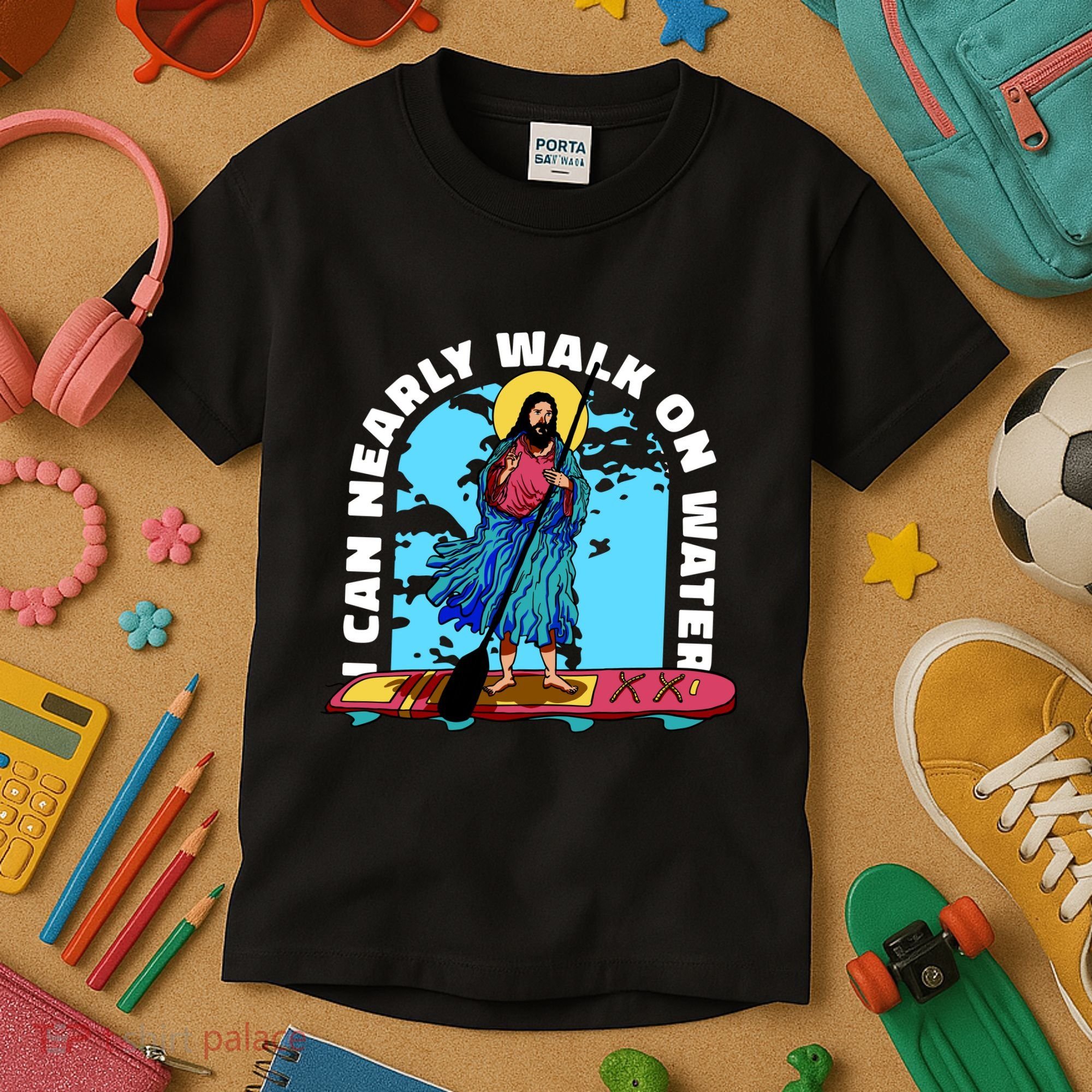 I Can Nearly Walk On Water Jesus Christ Kids T-Shirt