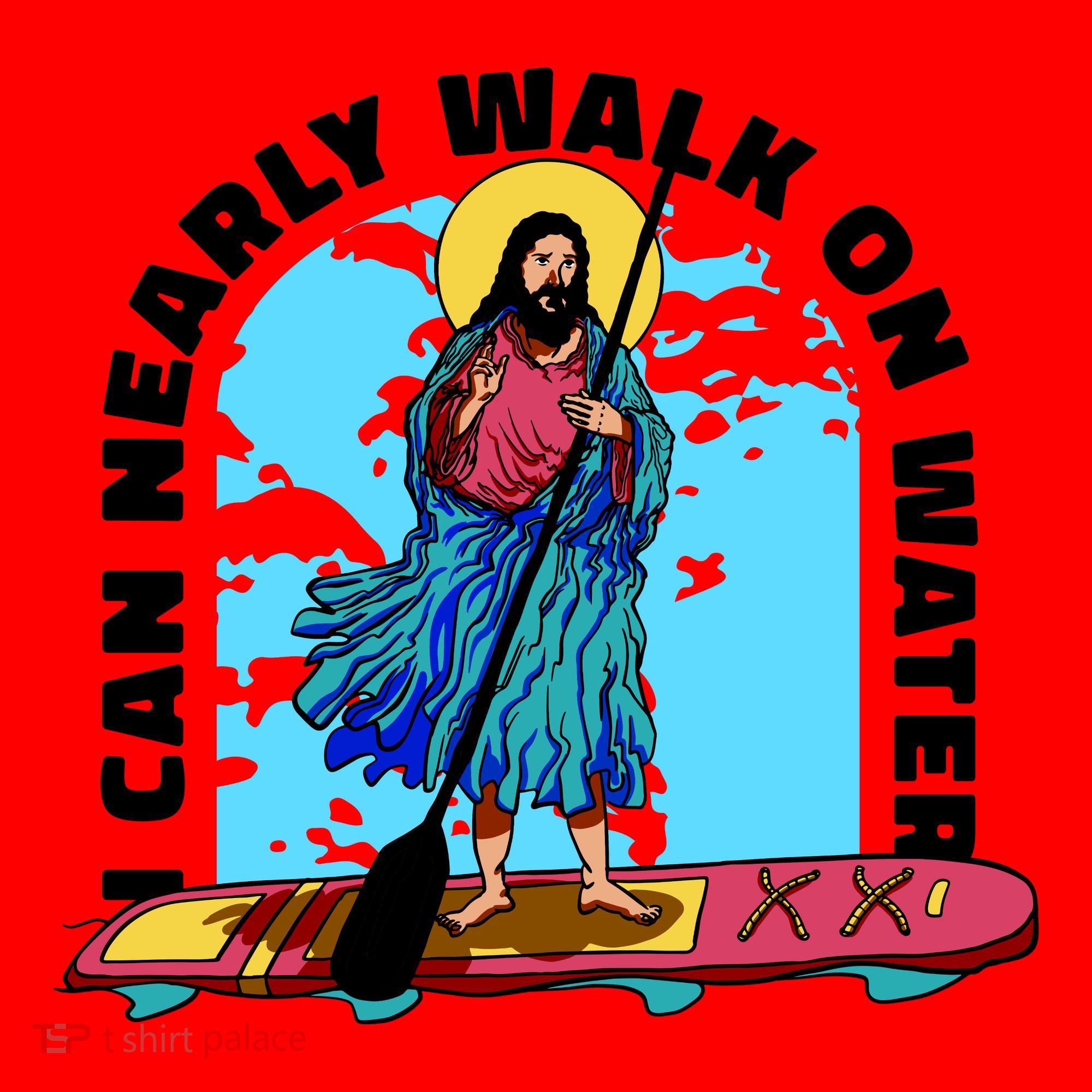 I Can Nearly Walk On Water Jesus Christ Santa Hat