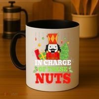 IN CHARGE OF THESE NUTS! Nutcracker Christmas Ballet Meme  Coffee Mug thumb 4