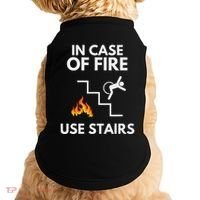In Case Of Fire Use Stairs Funny Disabled Wheelchair Doggie Tank thumb 0