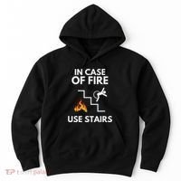In Case Of Fire Use Stairs Funny Disabled Wheelchair Hoodie thumb 0
