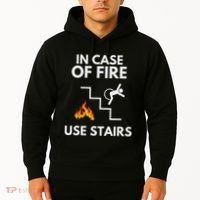 In Case Of Fire Use Stairs Funny Disabled Wheelchair Hoodie thumb 2