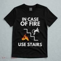 In Case Of Fire Use Stairs Funny Disabled Wheelchair T-Shirt thumb 5