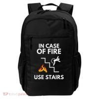 In Case Of Fire Use Stairs Funny Disabled Wheelchair Backpack thumb 0