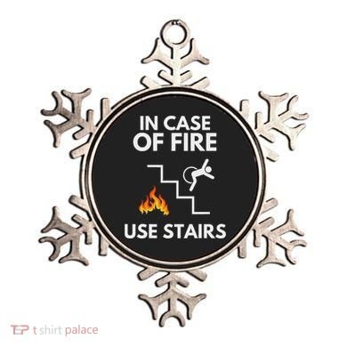 In Case Of Fire Use Stairs Funny Disabled Wheelchair Ornament