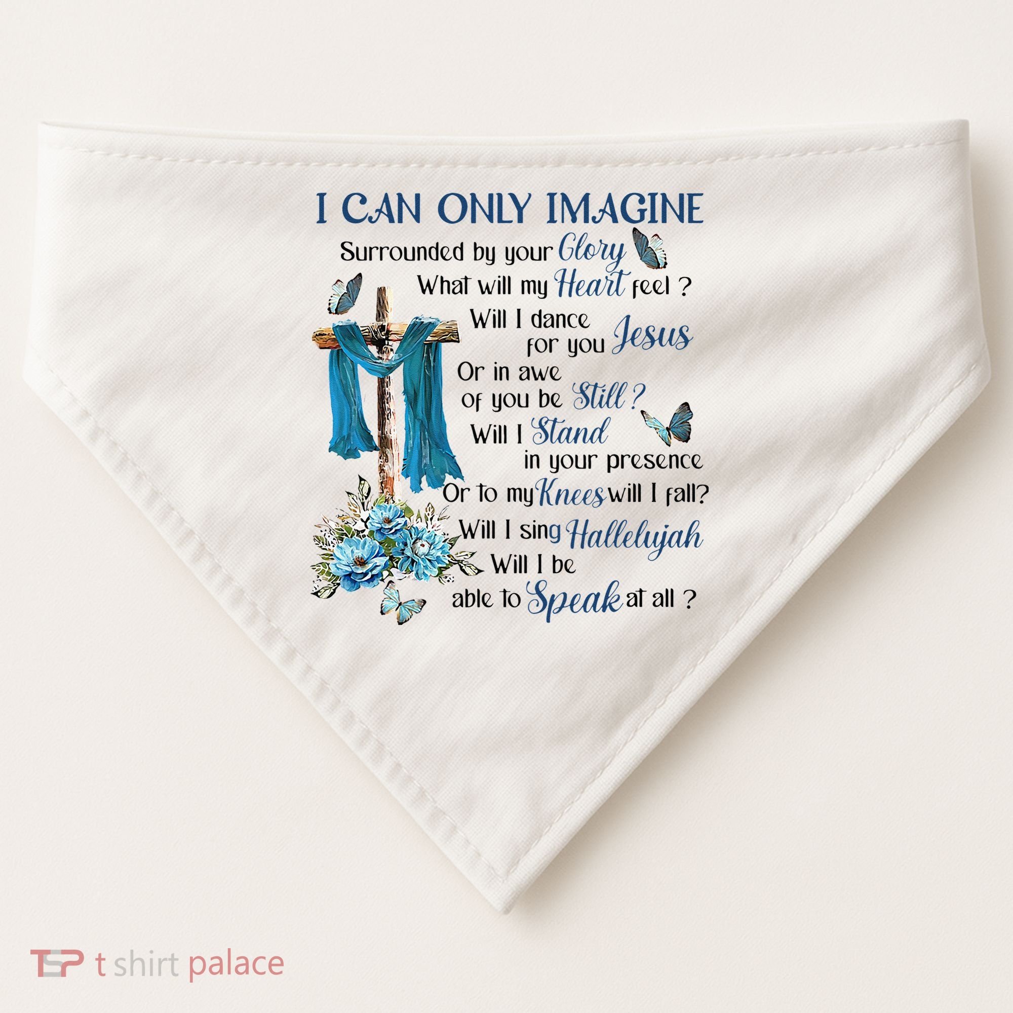 I Can Only Imagine Surrounded By Your Glory Heaven USA-Made Doggie Bandana