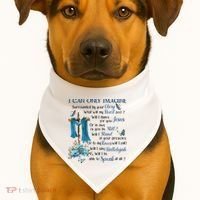 I Can Only Imagine Surrounded By Your Glory Heaven USA-Made Doggie Bandana thumb 1