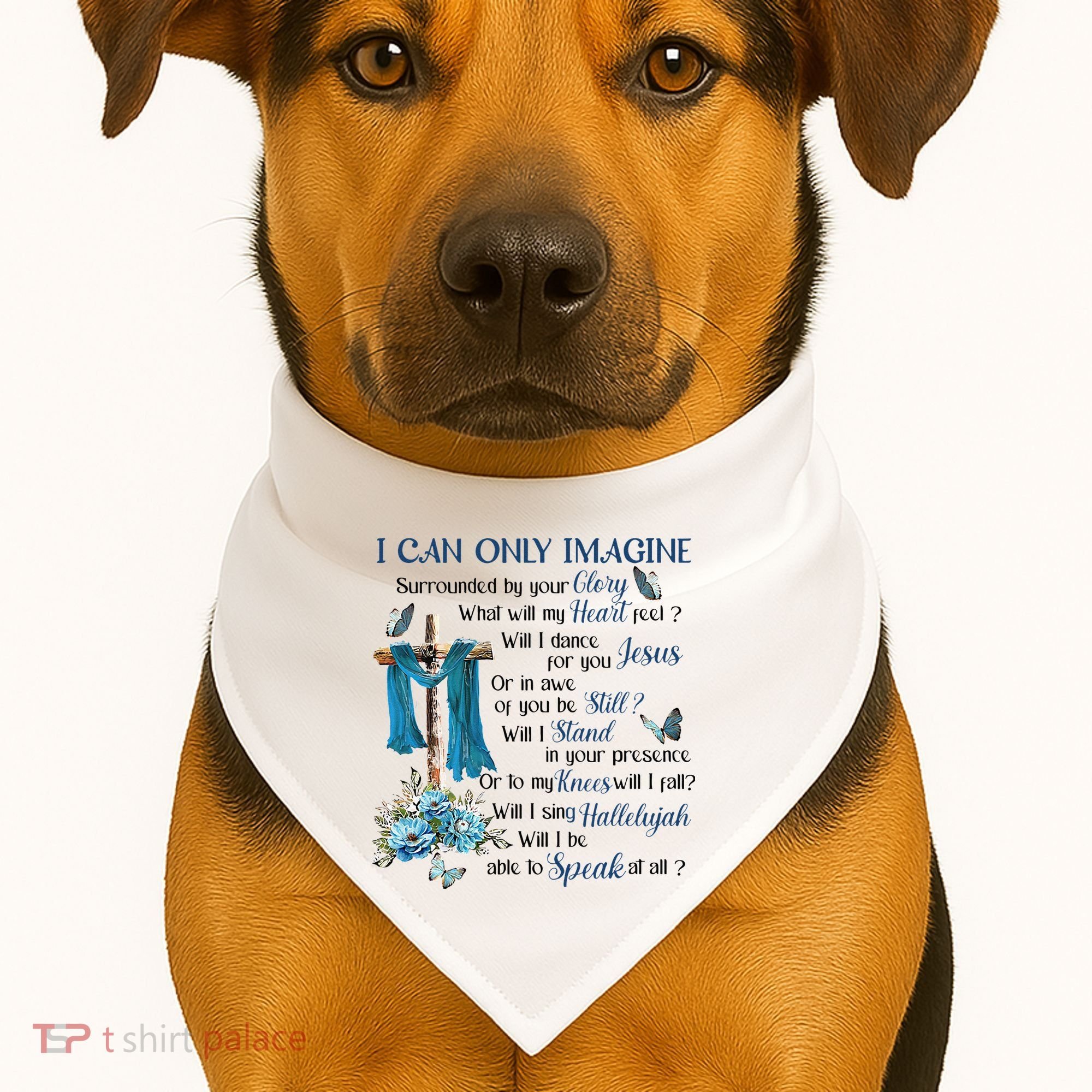 I Can Only Imagine Surrounded By Your Glory Heaven USA-Made Doggie Bandana