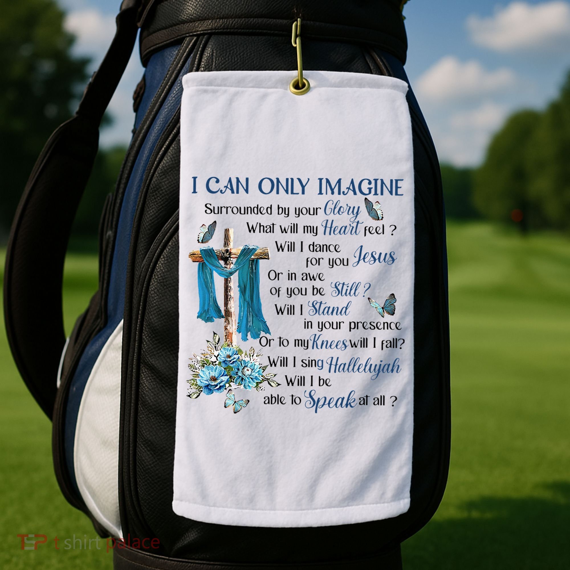 I Can Only Imagine Surrounded By Your Glory Heaven Golf Towel