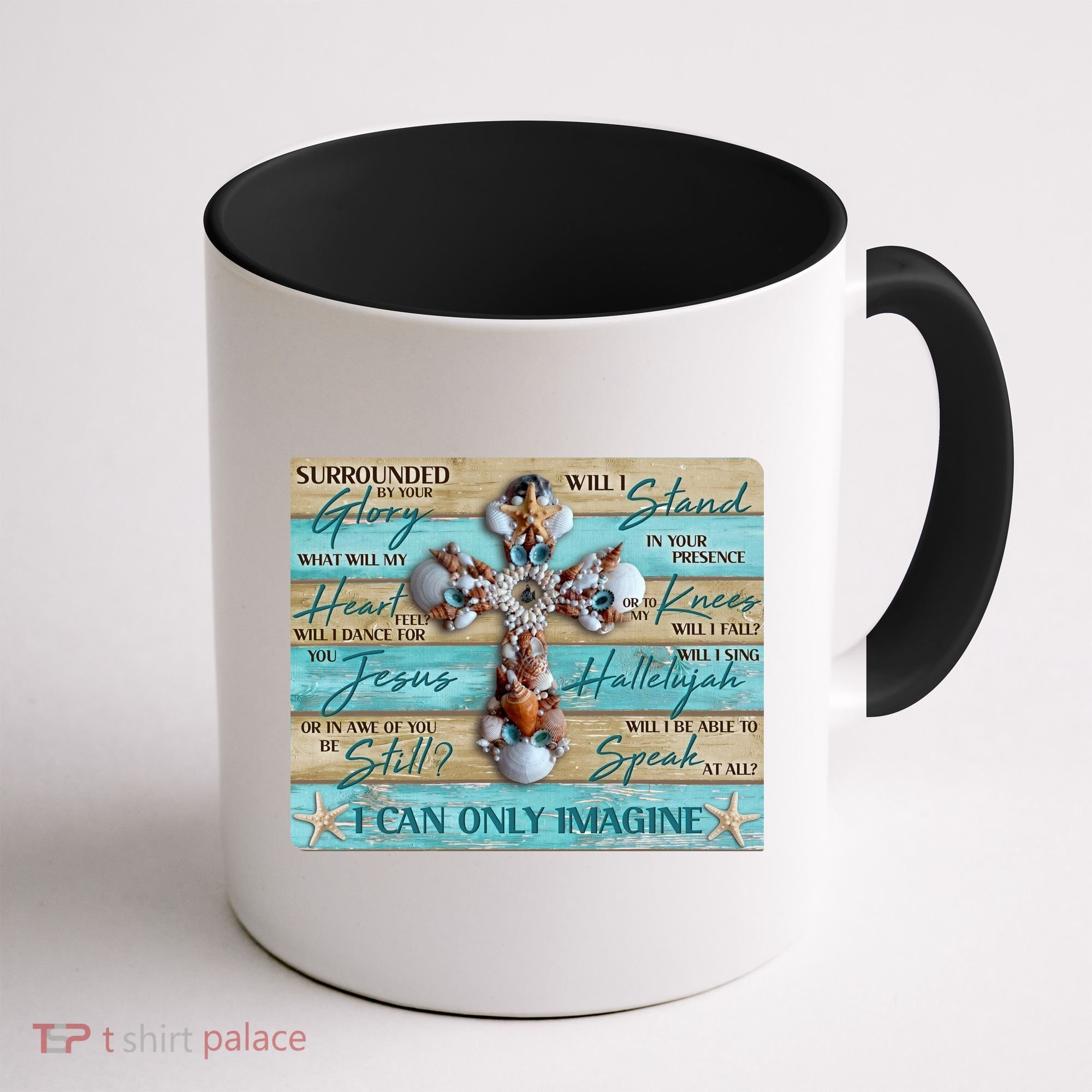 I Can Only Imagine Faith Sea Shell Cross Coffee Mug