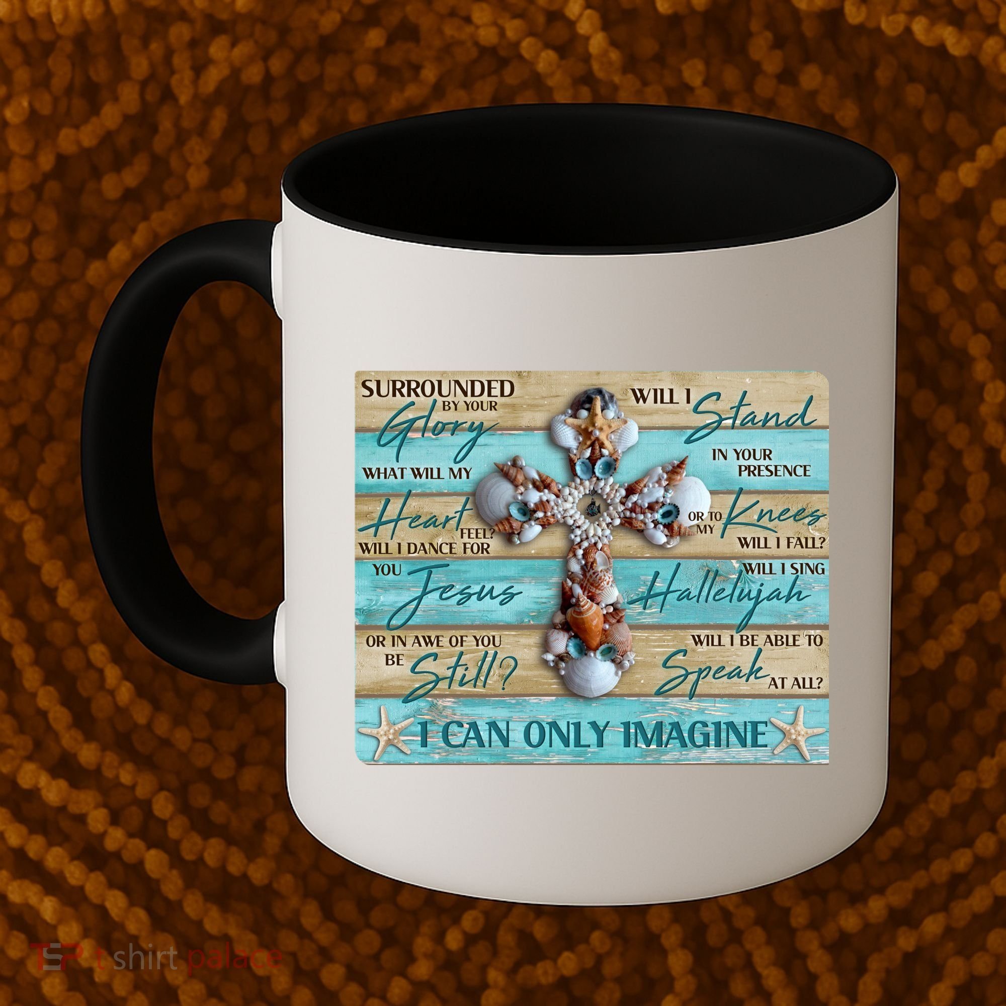 I Can Only Imagine Faith Sea Shell Cross Coffee Mug