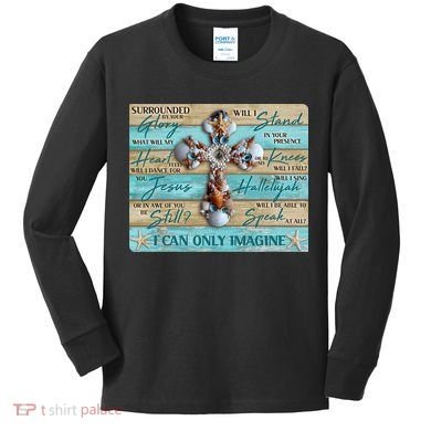 I Can Only Imagine Faith Sea Shell Cross Kids Long Sleeve Shirt