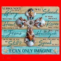 I Can Only Imagine Faith Sea Shell Cross Santa Hat thumb 1