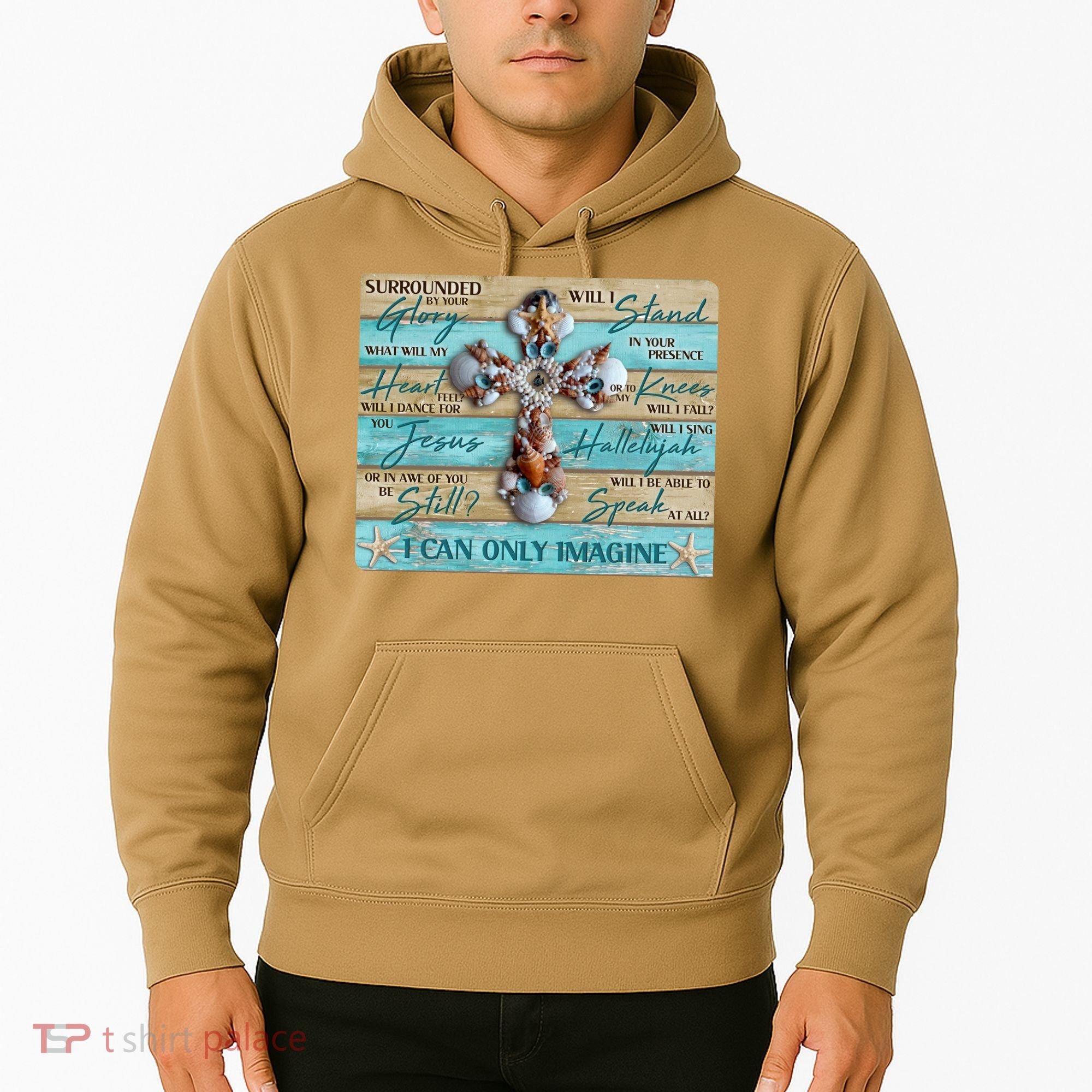 I Can Only Imagine Faith Sea Shell Cross Hoodie