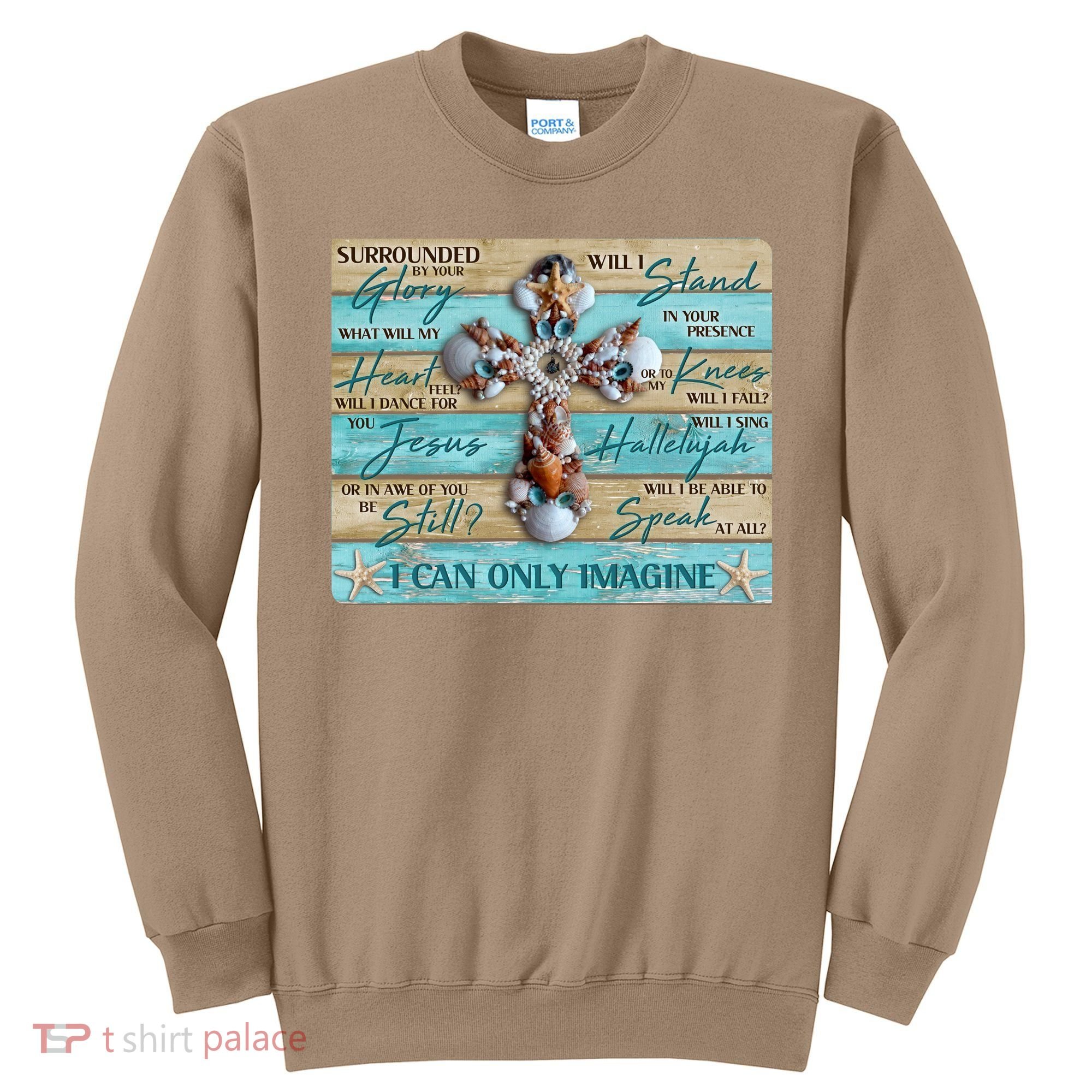 I Can Only Imagine Faith Sea Shell Cross Sweatshirt