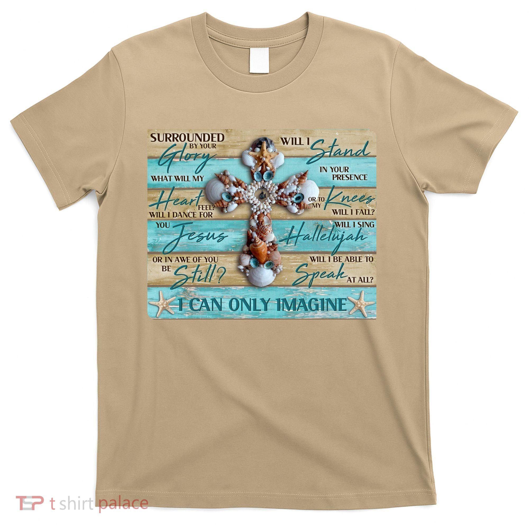 I Can Only Imagine Faith Sea Shell Cross T-Shirt
