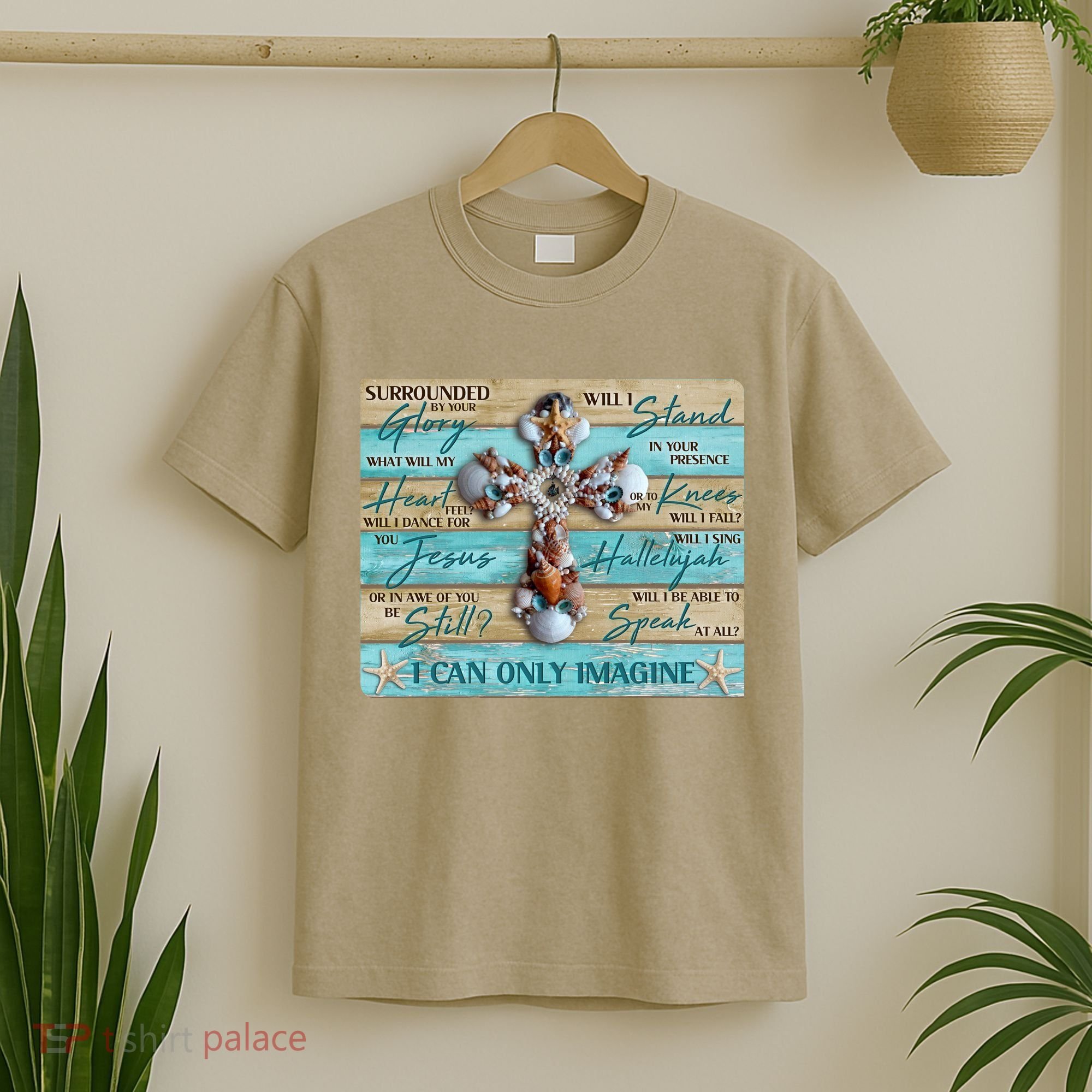 I Can Only Imagine Faith Sea Shell Cross T-Shirt