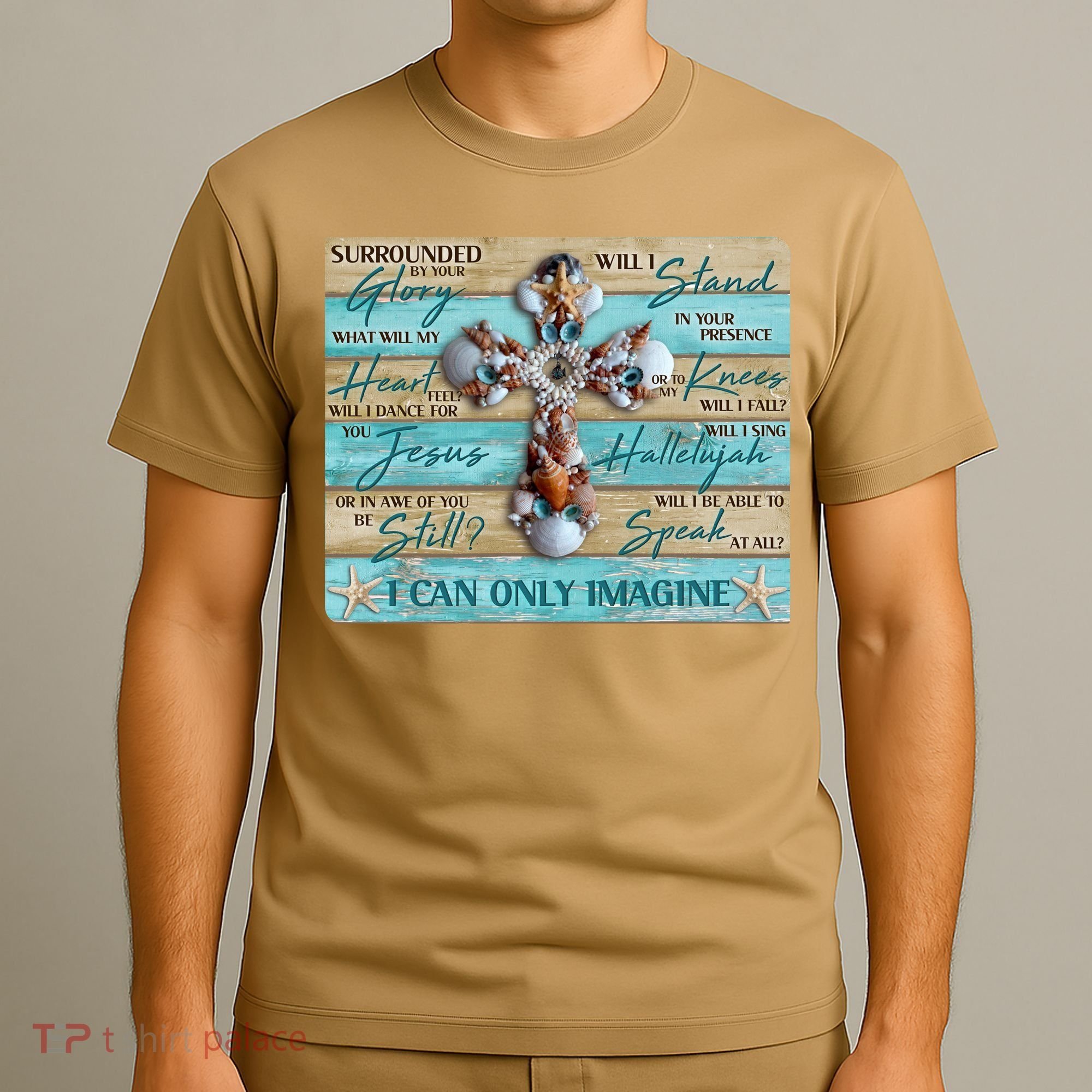 I Can Only Imagine Faith Sea Shell Cross T-Shirt