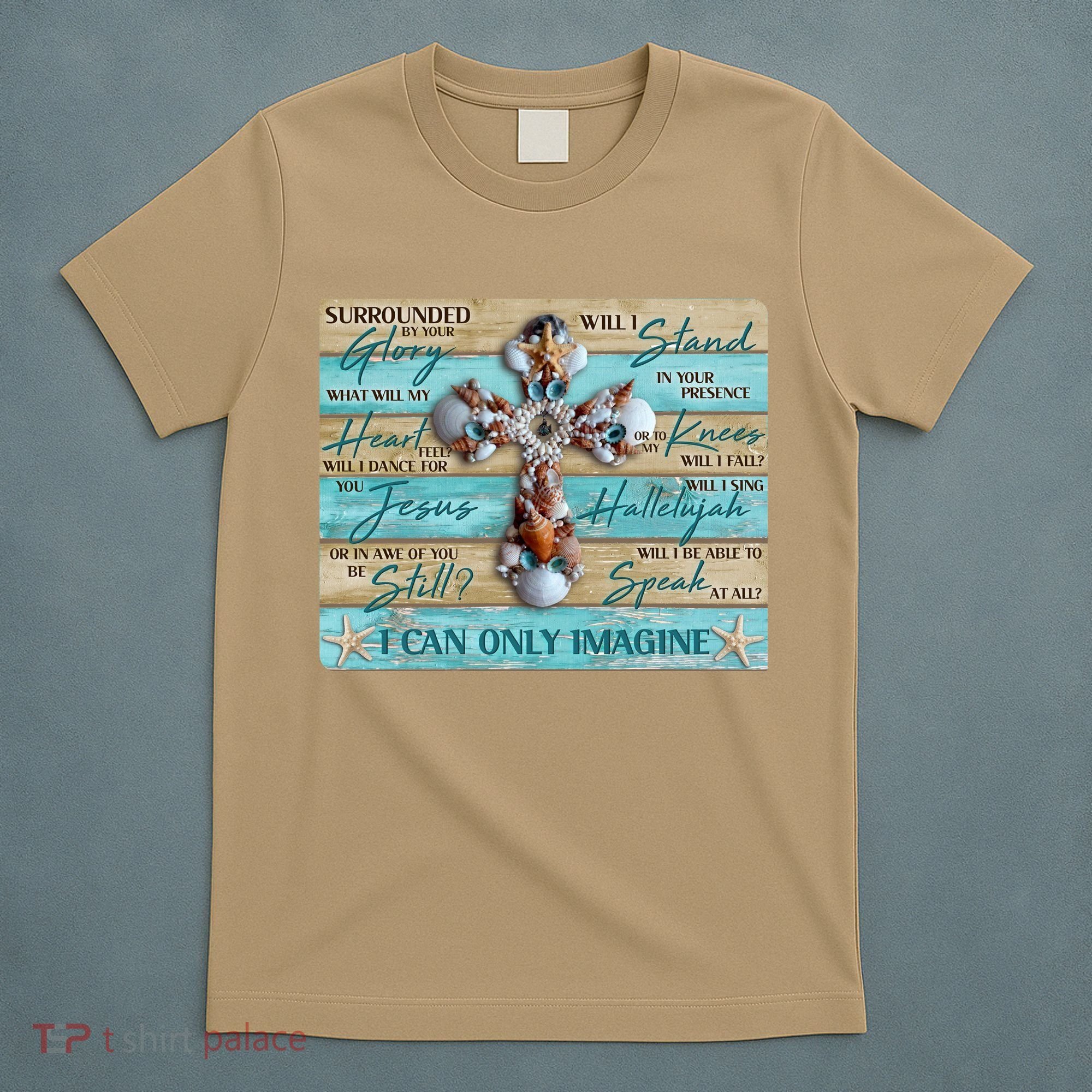 I Can Only Imagine Faith Sea Shell Cross T-Shirt