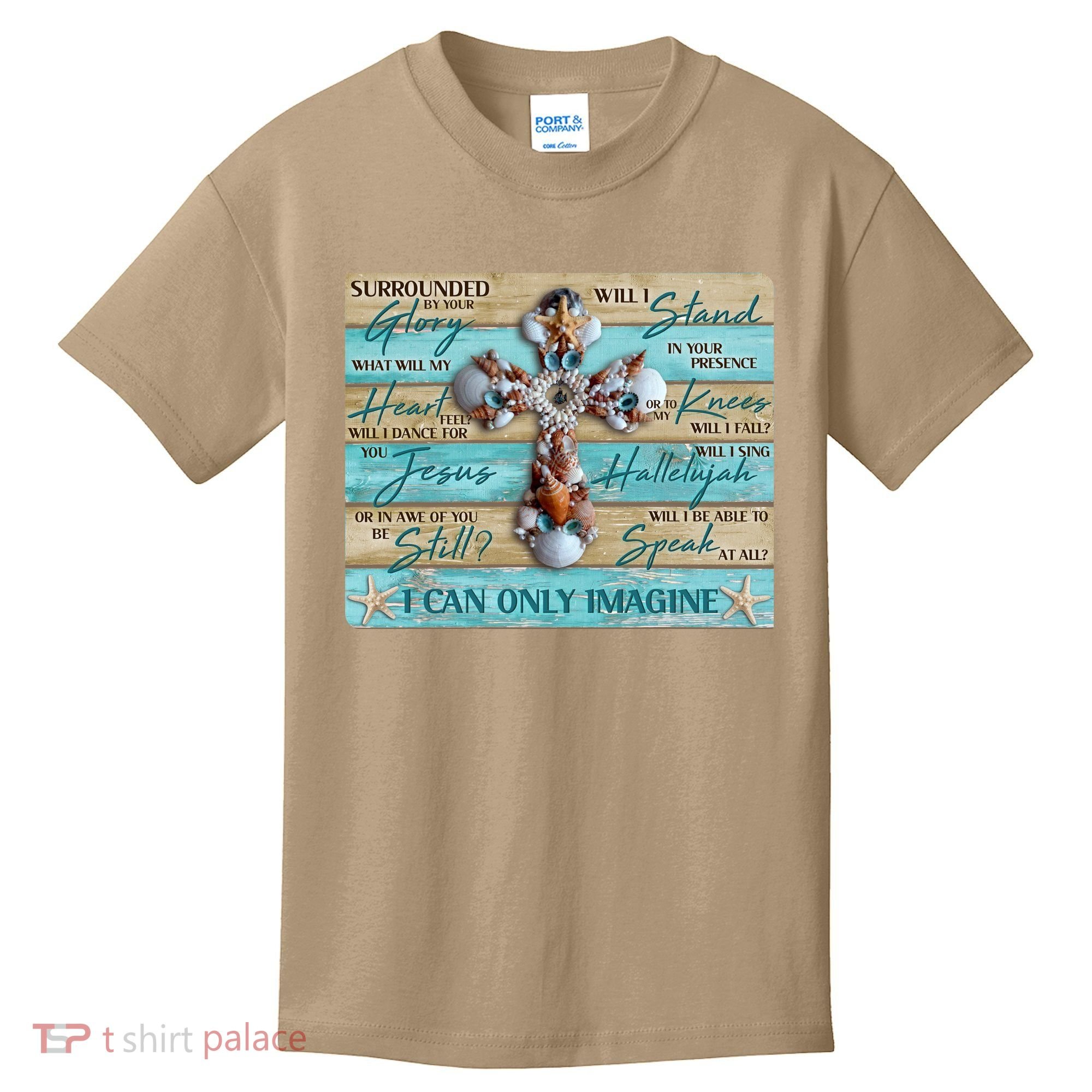 I Can Only Imagine Faith Sea Shell Cross Kids T-Shirt