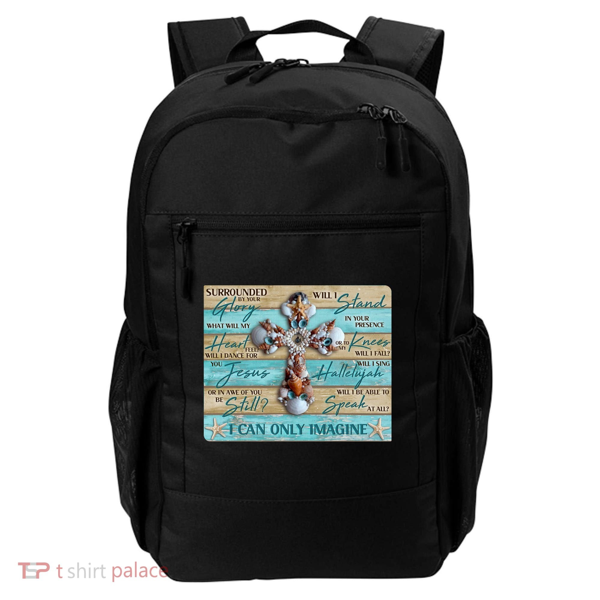 I Can Only Imagine Faith Sea Shell Cross Backpack