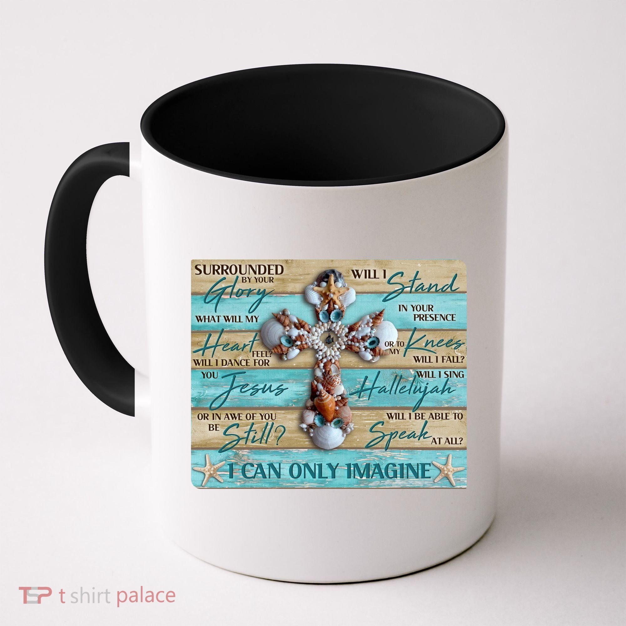 I Can Only Imagine Faith Sea Shell Cross Coffee Mug
