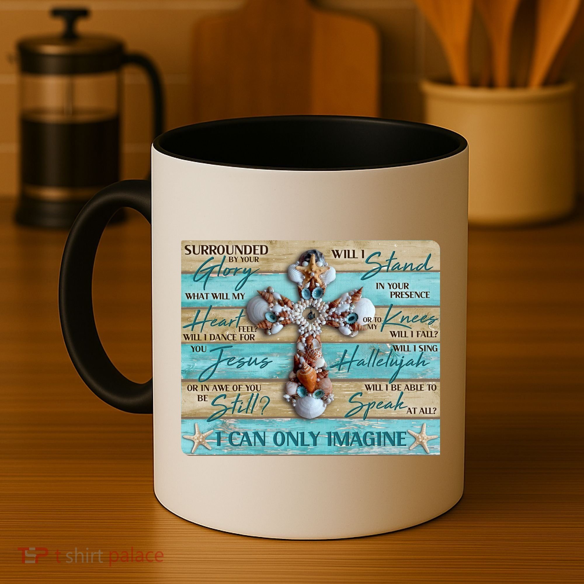 I Can Only Imagine Faith Sea Shell Cross Coffee Mug