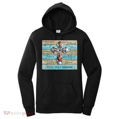 I Can Only Imagine Faith Sea Shell Cross Women's Hoodie
