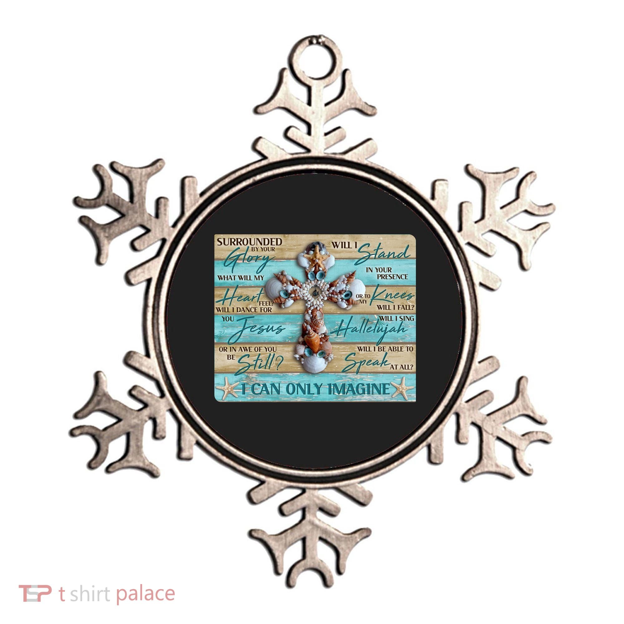 I Can Only Imagine Faith Sea Shell Cross Ornament