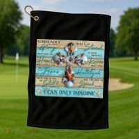 I Can Only Imagine Faith Sea Shell Cross Golf Towel thumb 1