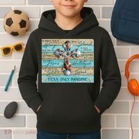I Can Only Imagine Faith Sea Shell Cross Kids Hoodie thumb 2