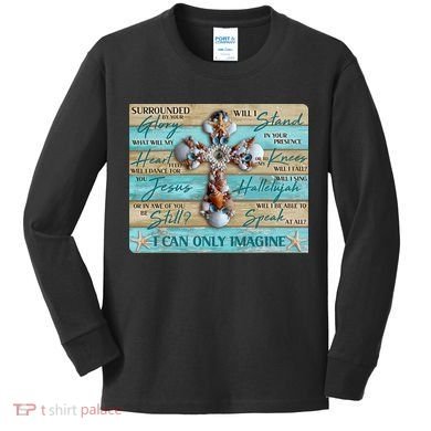I Can Only Imagine Faith Sea Shell Cross Kids Long Sleeve Shirt