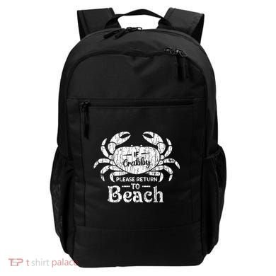 If Crabby Please Return To Beach Funny Summer Break Backpack