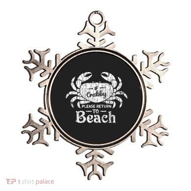 If Crabby Please Return To Beach Funny Summer Break Ornament