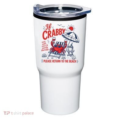 If Crabby Please Return To The Beach Funny Crab Summer Tumbler