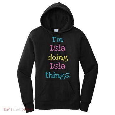 Isla Cute Personalized Text 's Gift Top For Women's Hoodie