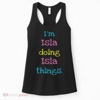 Isla Cute Personalized Text 's Gift Top For Women's Tank Top thumb 0