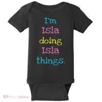 Isla Cute Personalized Text 's Gift Top For Baby Bodysuit thumb 0