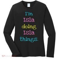 Isla Cute Personalized Text 's Gift Top For Women's Long Sleeve Shirt thumb 0