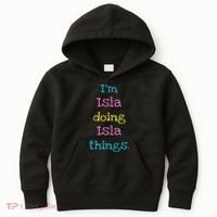 Isla Cute Personalized Text 's Gift Top For Kids Hoodie thumb 0