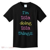 Isla Cute Personalized Text 's Gift Top For Kids T-Shirt thumb 0