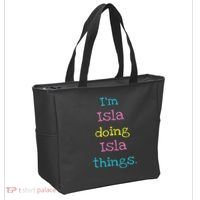 Isla Cute Personalized Text 's Gift Top For Tote Bag thumb 2
