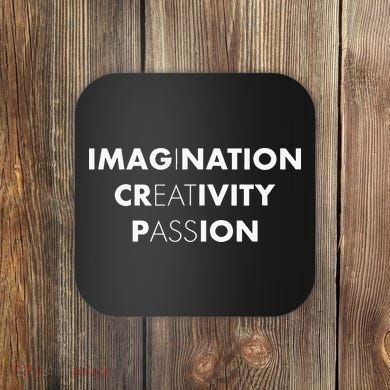 Imagination Creativity Passion I Eat Ass Funny Adult Pun Coaster