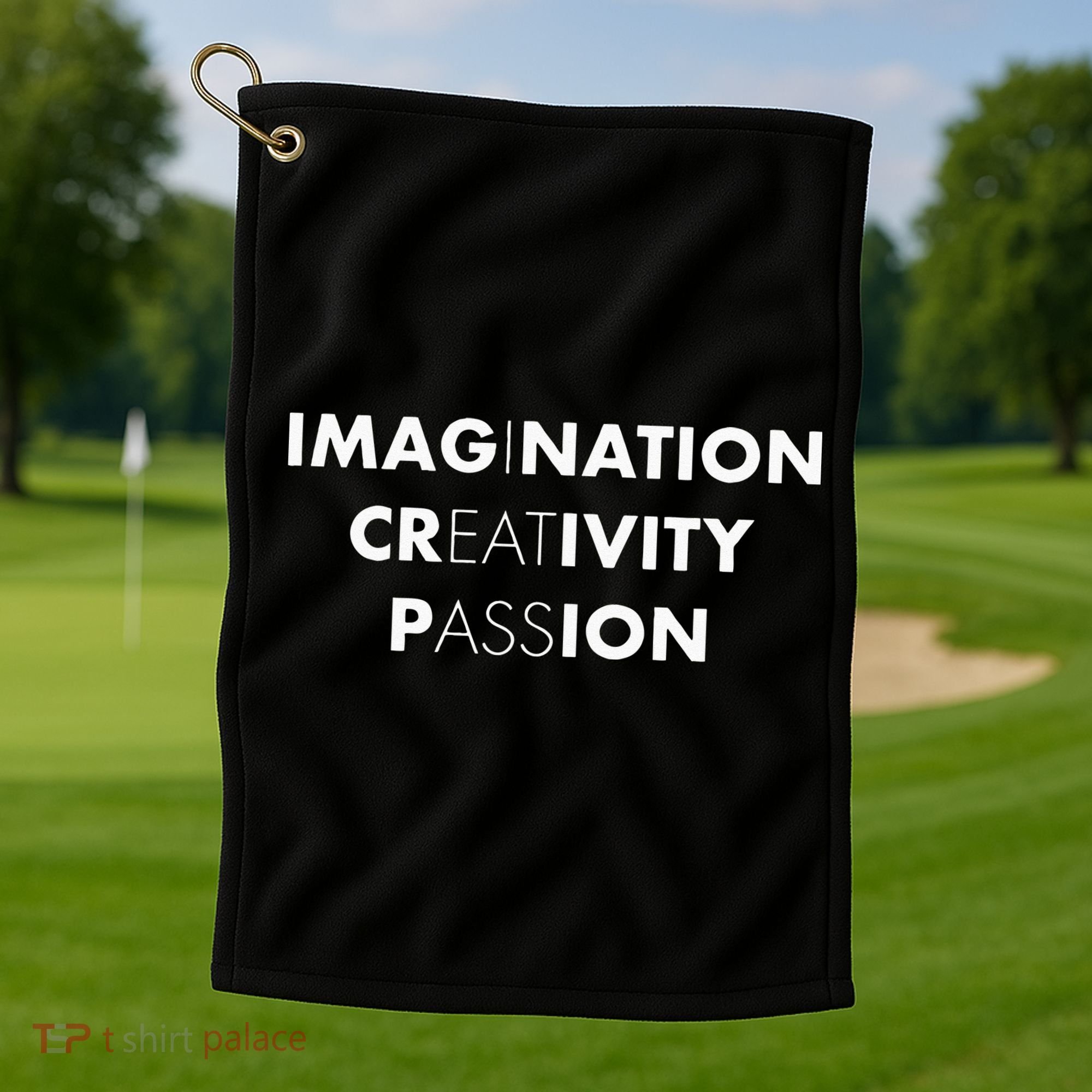 Imagination Creativity Passion I Eat Ass Funny Adult Pun Golf Towel