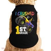 I Crushed Preschool Monster Truck Graduation Cap Gift Doggie Tank thumb 0