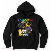 I Crushed Preschool Monster Truck Graduation Cap Gift Hoodie thumb 0